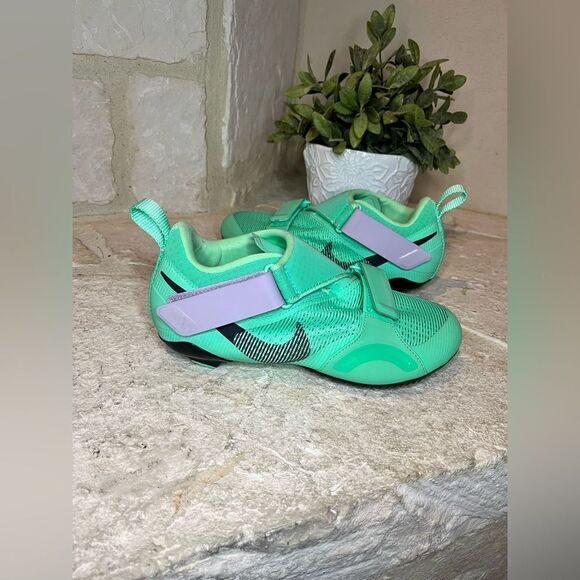 Nike SuperRep Green Glow cycling shoes sz 6.5 - Picture 1 of 5